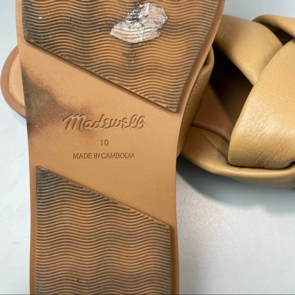 Madewell The Jayna Braided Slide Sandal in Amber Brown - Picture 7 of 8